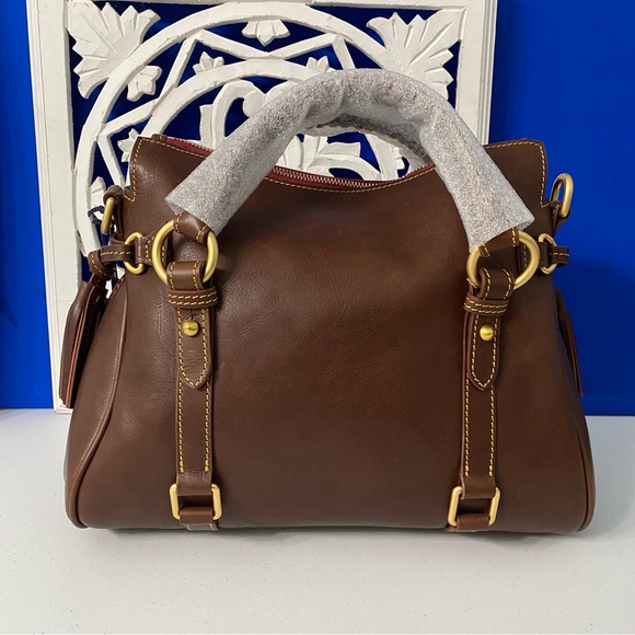 Dooney & Bourke Florentine Small Satchel Chestnut NWT - Picture 3 of 8